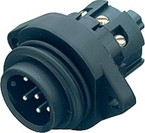 RD24 male panel mount connector, Contacts: 6+PE, shielding is not possible, screw clamp, IP67