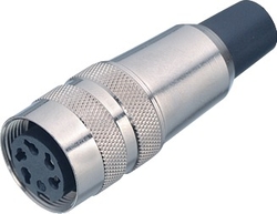 M16 IP40 female cable connector, Contacts: 12, 6.0 - 8.0 mm, shielding is not possible, solder, IP40