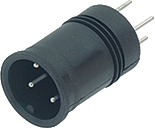 M12-A integrated plug, Contacts: 5, not shielded, dip-solder, IP67