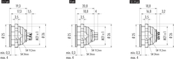 Push-Pull female panel mount connector, Contacts: 7, shielding is not possible, solder, IP40