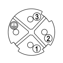 4 Kontak Kablo Tip Dişi 90° Konnektör