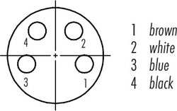 Dişi Kablolu Tip 4 Kontaklı Konnektör