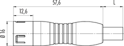 Snap-In IP67 cable connector, Contacts: 12, not shielded, moulded on cable, IP67, Standard cable, PUR black, 12 x 0.25 mm²