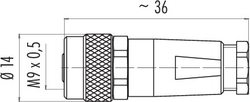 Dişi Kablo Tip 4 Kontaklı Konnektör