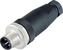 M12-A cable connector, Contacts: 5, 6.0 - 8.0 mm, not shielded, screw clamp, IP67, UL