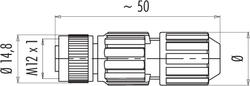 M12-A female cable connector, Contacts: 4, 4.0 - 8.0 mm, not shielded, cutting clamp, IP67