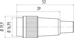 Bayonet female cable connector, Contacts: 4, 6.0 - 8.0 mm, shielding is not possible, solder, IP40