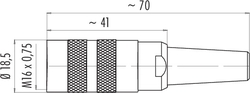 M16 IP40 female cable connector, Contacts: 4, 6.0 - 8.0 mm, shieldable, solder, IP40