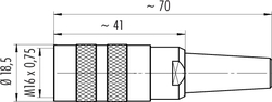 M16 IP40 female cable connector, Contacts: 5, 4.0 - 6.0 mm, shieldable, screw clamp, IP40