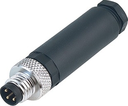 M8 cable connector, Contacts: 3, 3.5 - 5.0 mm, not shielded, screw clamp, IP67, UL listed