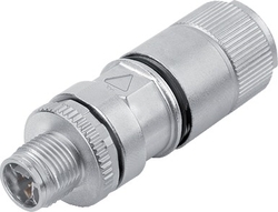 M12-X cable connector, Contacts: 8, 5.5 - 9.0 mm, shieldable, cutting clamp, IP67