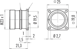 Erkek Panel Tip 9 Kontaklı Konnektör