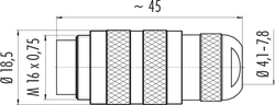 Erkek Kablo Tip 3 Kontaklı Konnektör