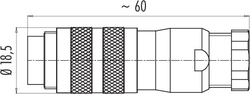M16 IP67 cable connector, Contacts: 8 DIN, 6.0 - 8.0 mm, shieldable, solder, IP68, UL, AISG compliant