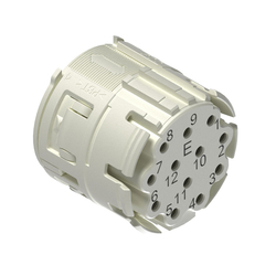 12 Contact Plug Female E Coding 180° Connector