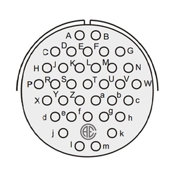 35 Contact Receptacle 180° Straigth Female Military Connector (VG 95234)