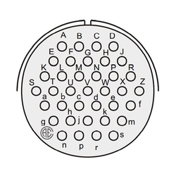 37 Contact Receptacle 180° Straigth Female Military Connector (VG 95234)