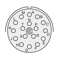 17 Contact Receptacle 180° Straigth Female Military Connector (MIL-DTL-5015)