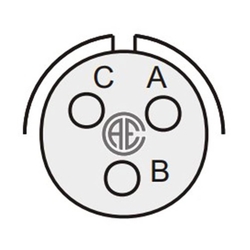 3 Contact Plug 180° Straigth Female Military Connector (MIL-DTL-5015)