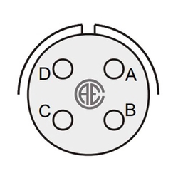 4 Contact Plug 180° Straigth Female Military Connector (MIL-DTL-5015)